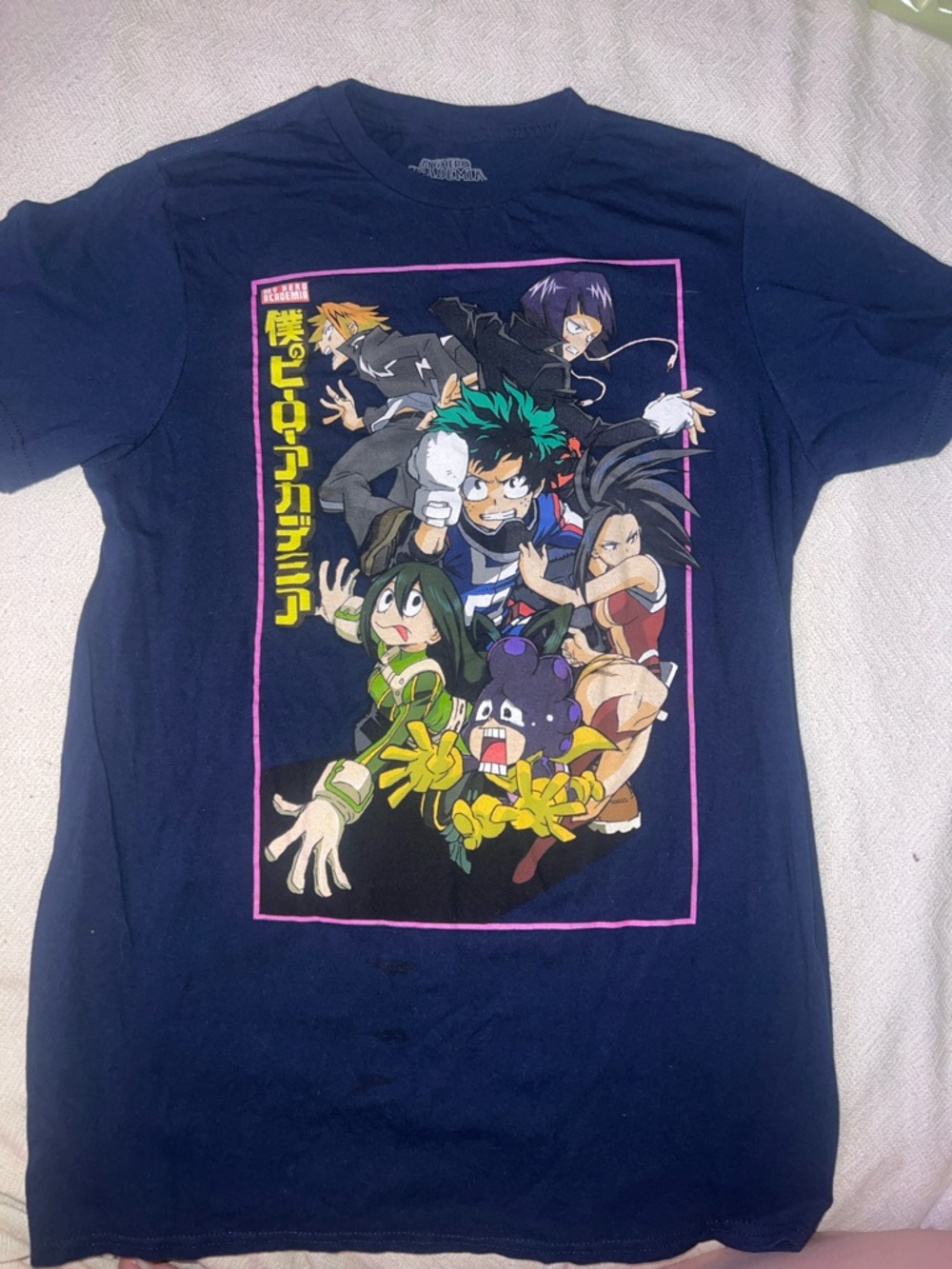 Fifth Sun Navy My Hero Academia Group Graphic Tee